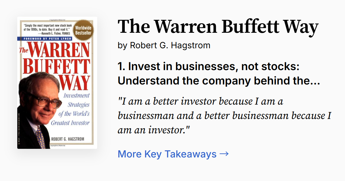 Cover of The Warren Buffett Way