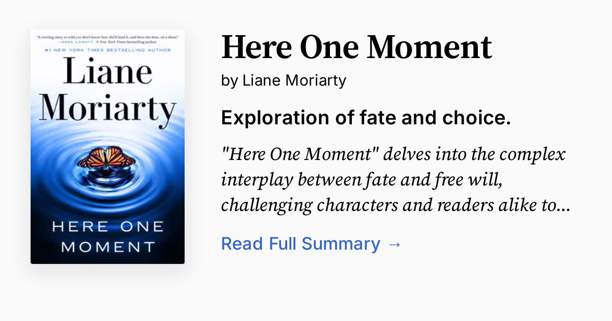 Cover of Here One Moment
