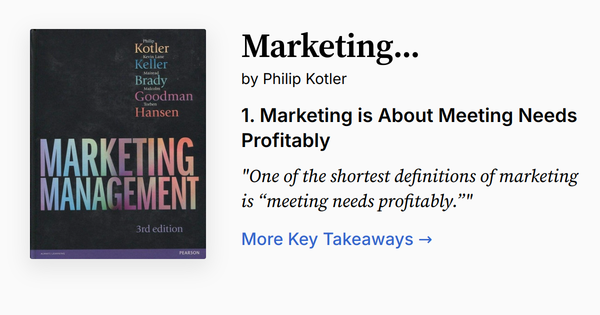 Cover of Marketing Management