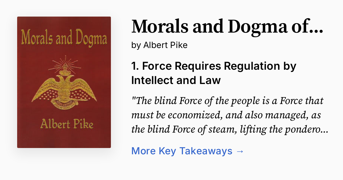 Cover of Morals and Dogma of the Ancient and Accepted Scottish Rite of Freemasonry