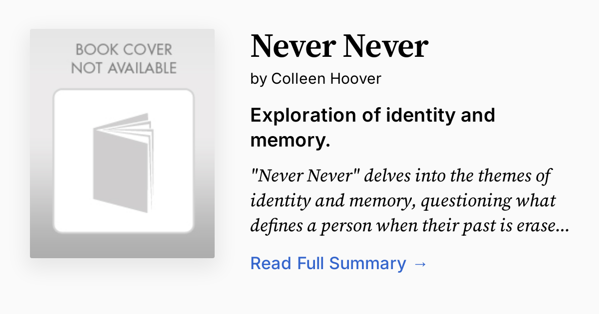 Cover of Never Never