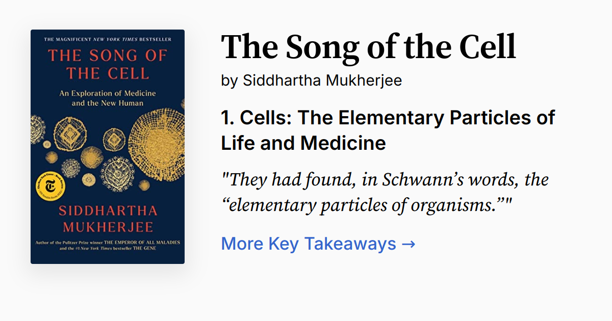 Cover of The Song of the Cell