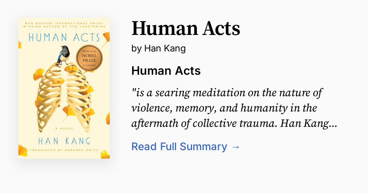 Cover of Human Acts