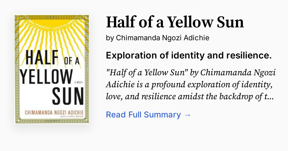Cover of Half of a Yellow Sun