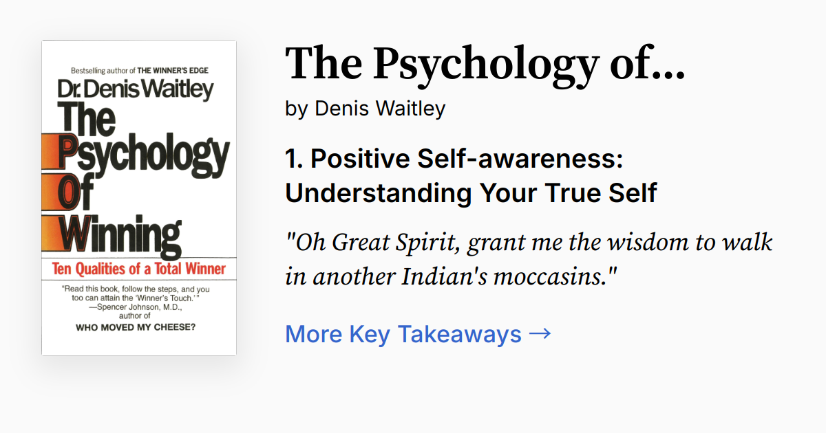 The Psychology of Winning Summary, Quotes, Audio