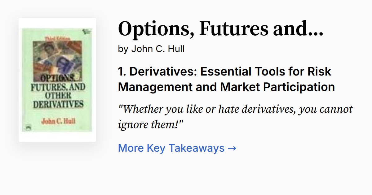 Cover of Options, Futures and Other Derivatives