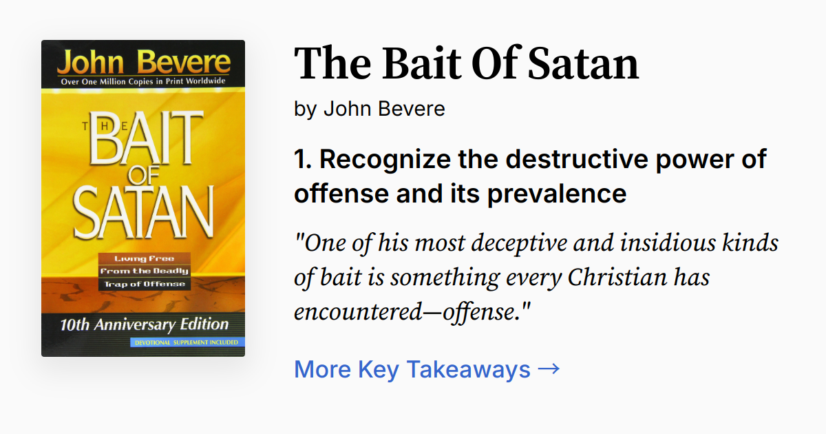 The Bait Of Satan Summary, Audio, Quotes, FAQ