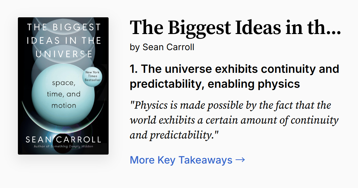 The Biggest Ideas in the Universe Summary, Audio, Quotes, FAQ