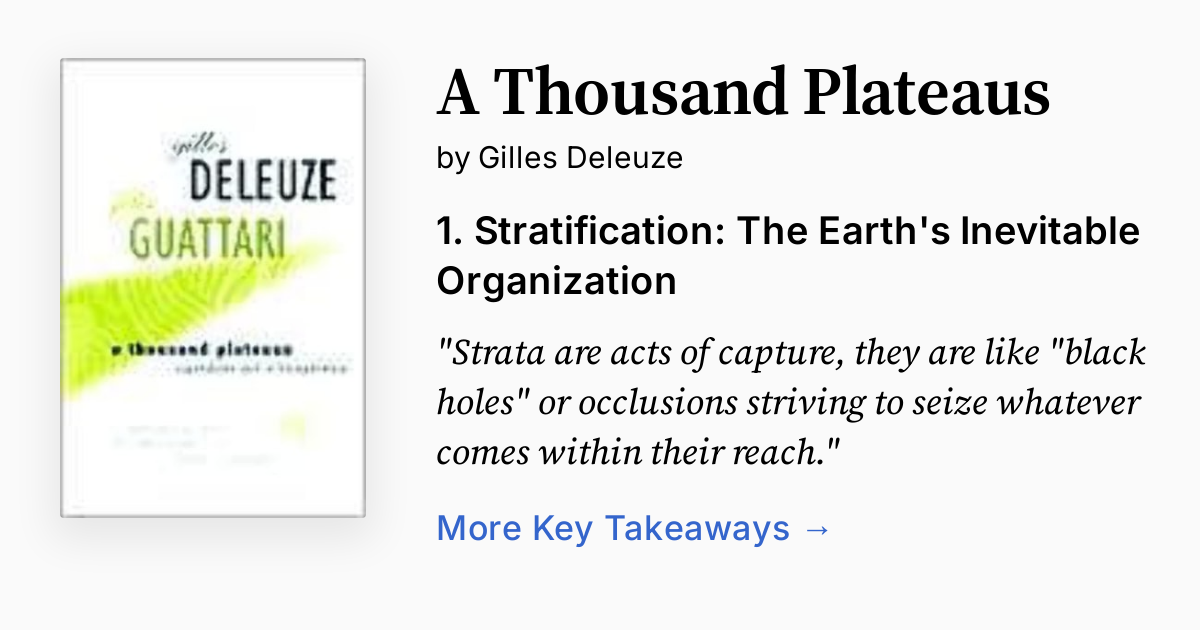 Cover of A Thousand Plateaus