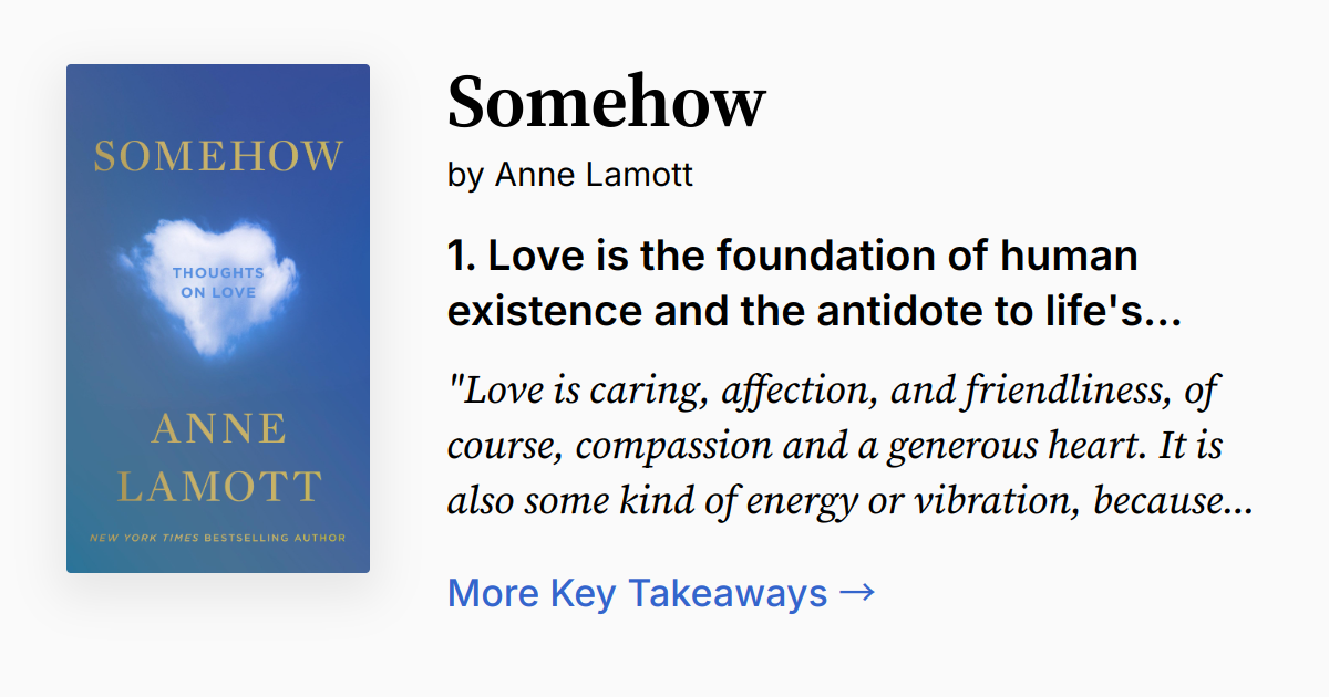 Somehow by Anne Lamott | Summary, Audio, Quotes, FAQ