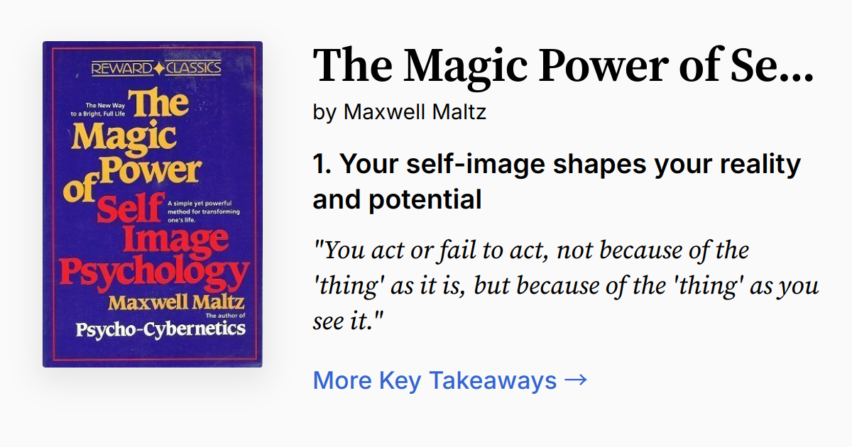 The Magic Power of Self-Image Psychology | Summary, Audio, Quotes