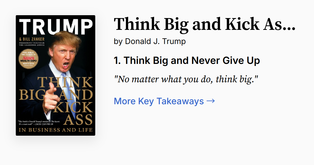 Cover of Think Big and Kick Ass in Business and Life