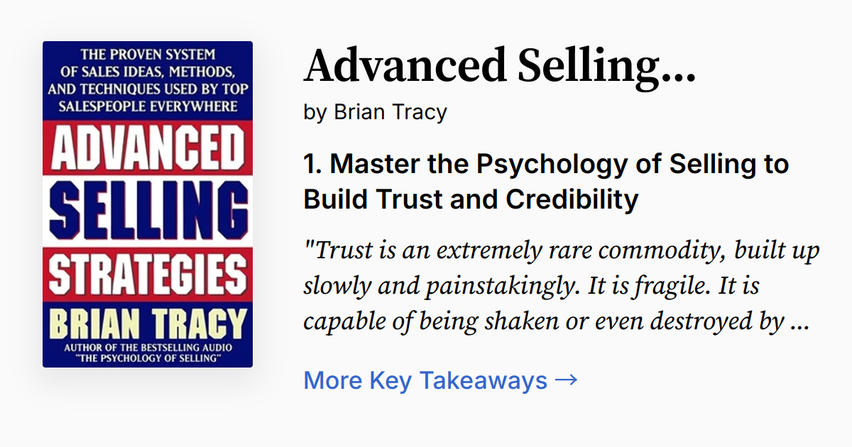 Advanced Selling Strategies | Summary, Audio, Quotes