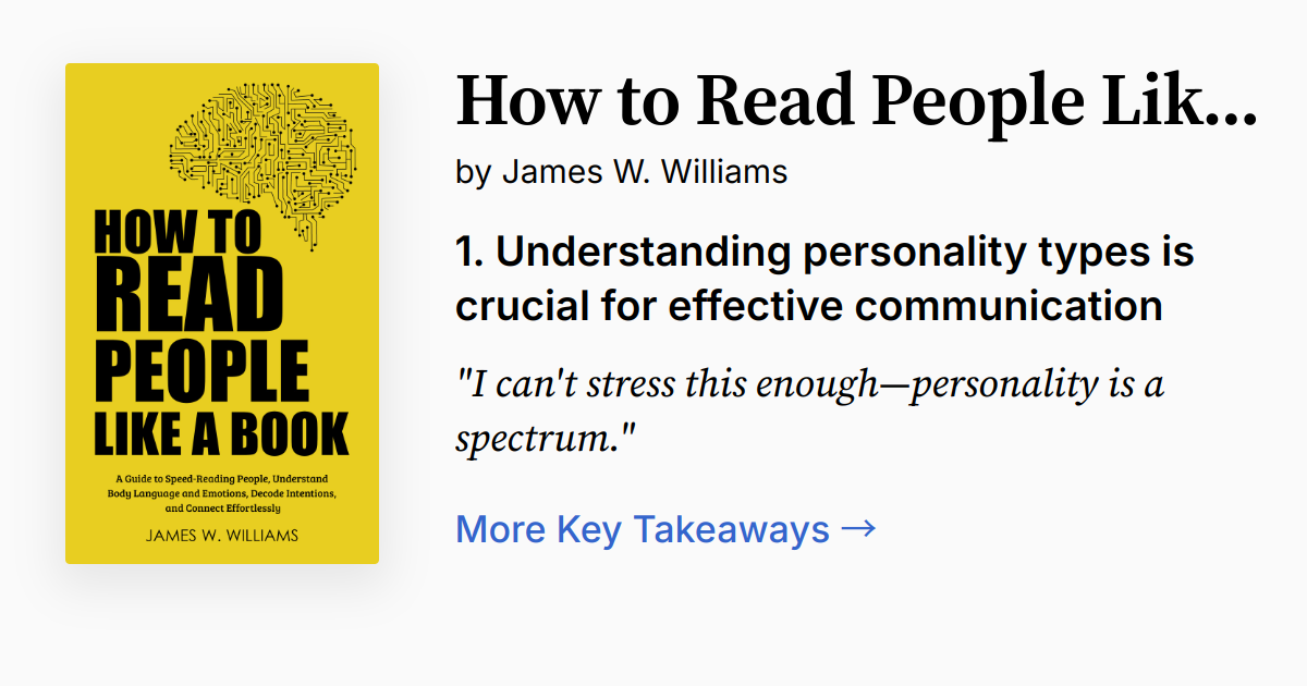 How to Read People Like a Book | Summary, Audio, Quotes, FAQ