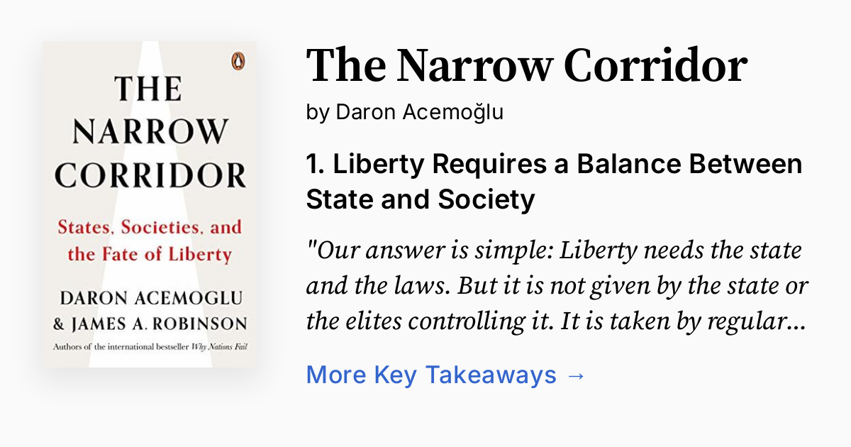 Cover of The Narrow Corridor