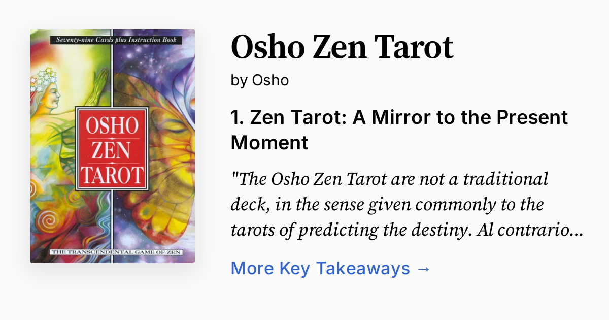 Cover of Osho Zen Tarot