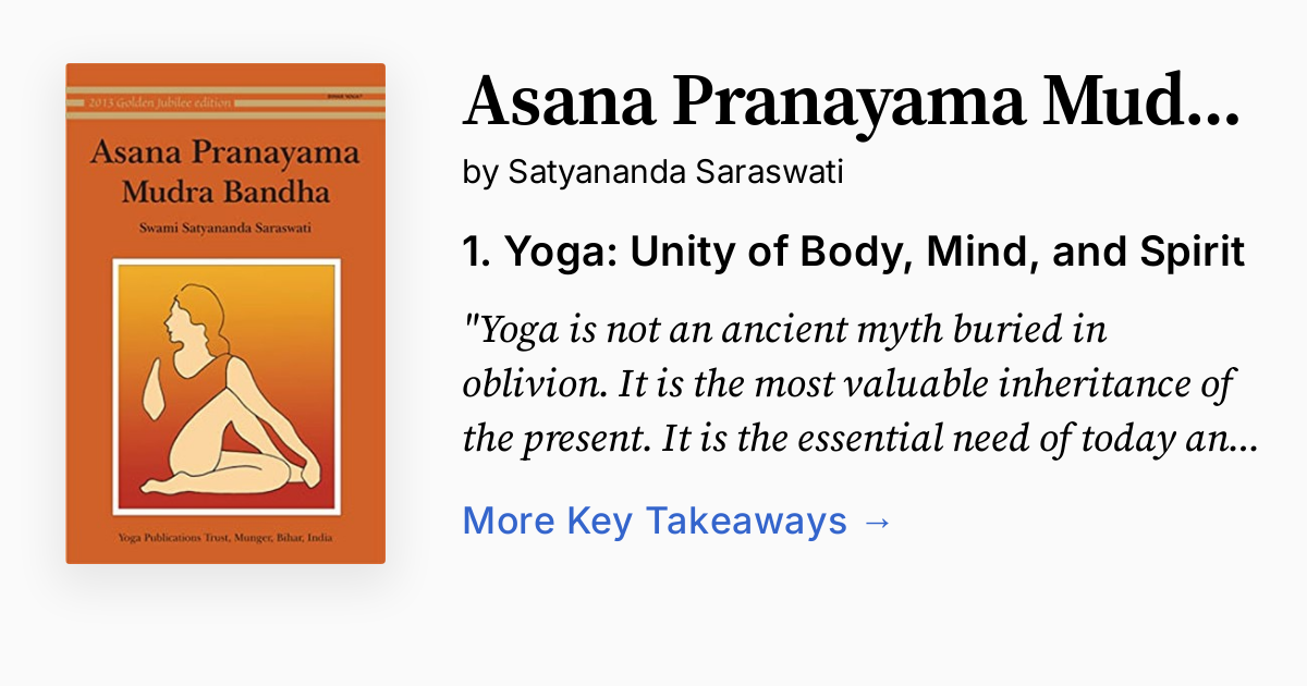 asana pranayama mudra bandha book