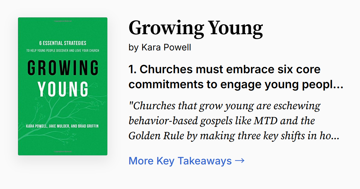 Growing Young by Kara Powell | Summary, Audio, Quotes, FAQ