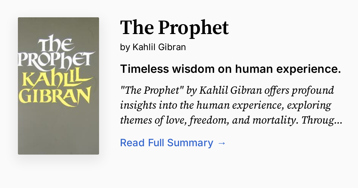 Cover of The Prophet
