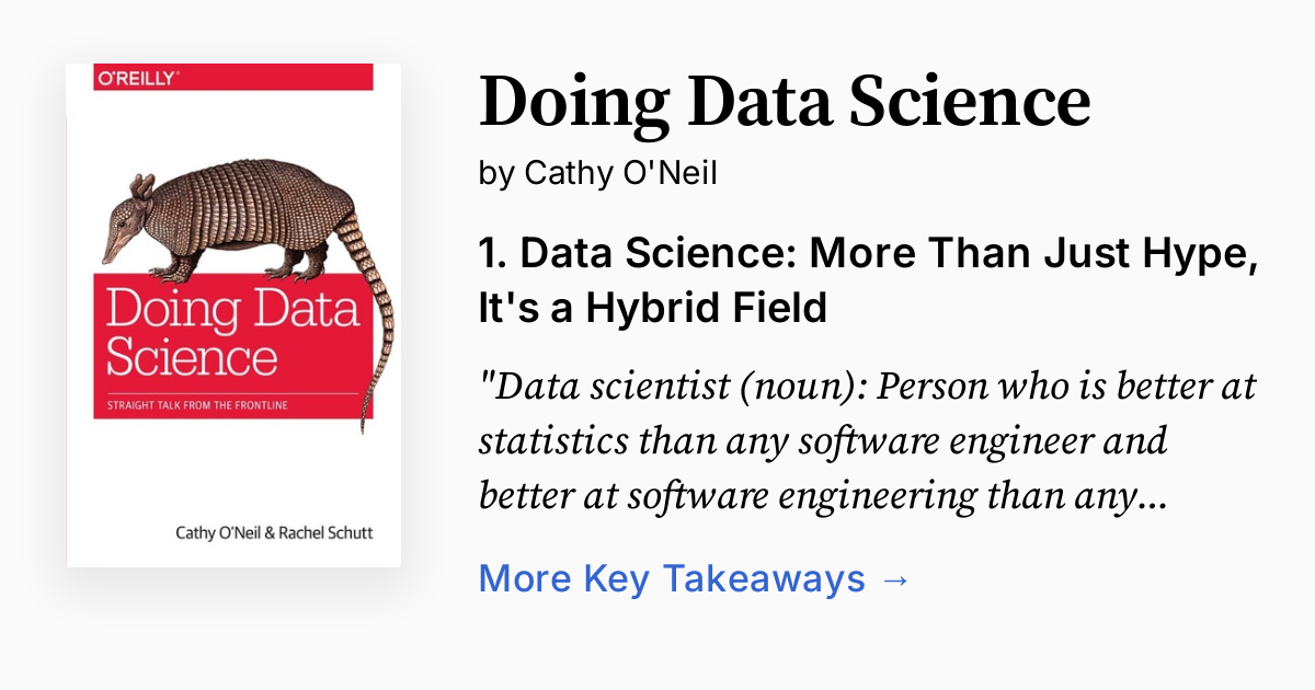 Doing Data Science | Summary, Audio, Quotes