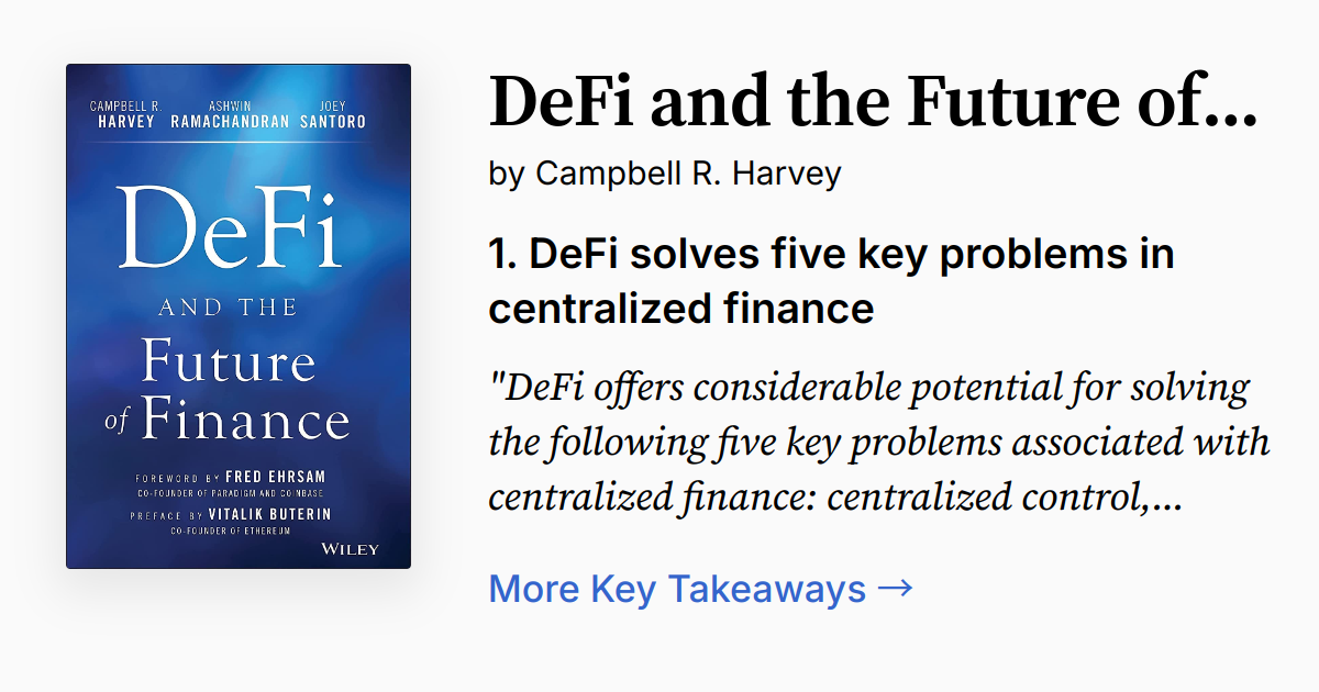 DeFi and the Future of Finance | Summary, Audio, Quotes, FAQ