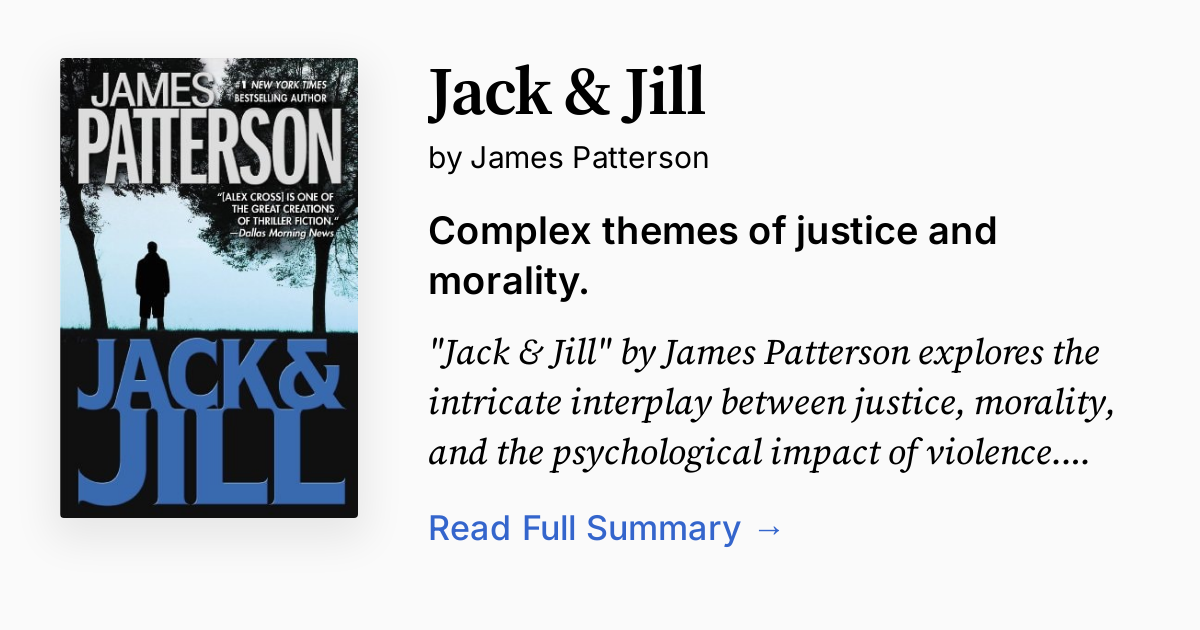 Jack & Jill by James Patterson Summary, Audio, Analysis, FAQ