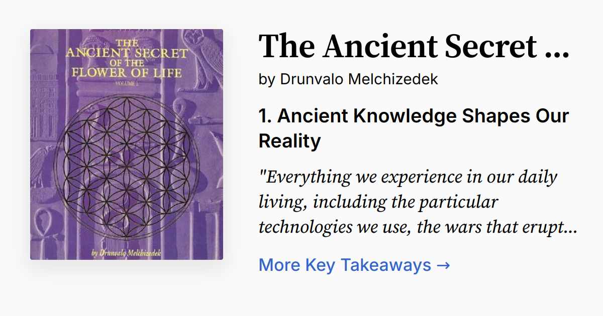 Cover of The Ancient Secret of the Flower of Life