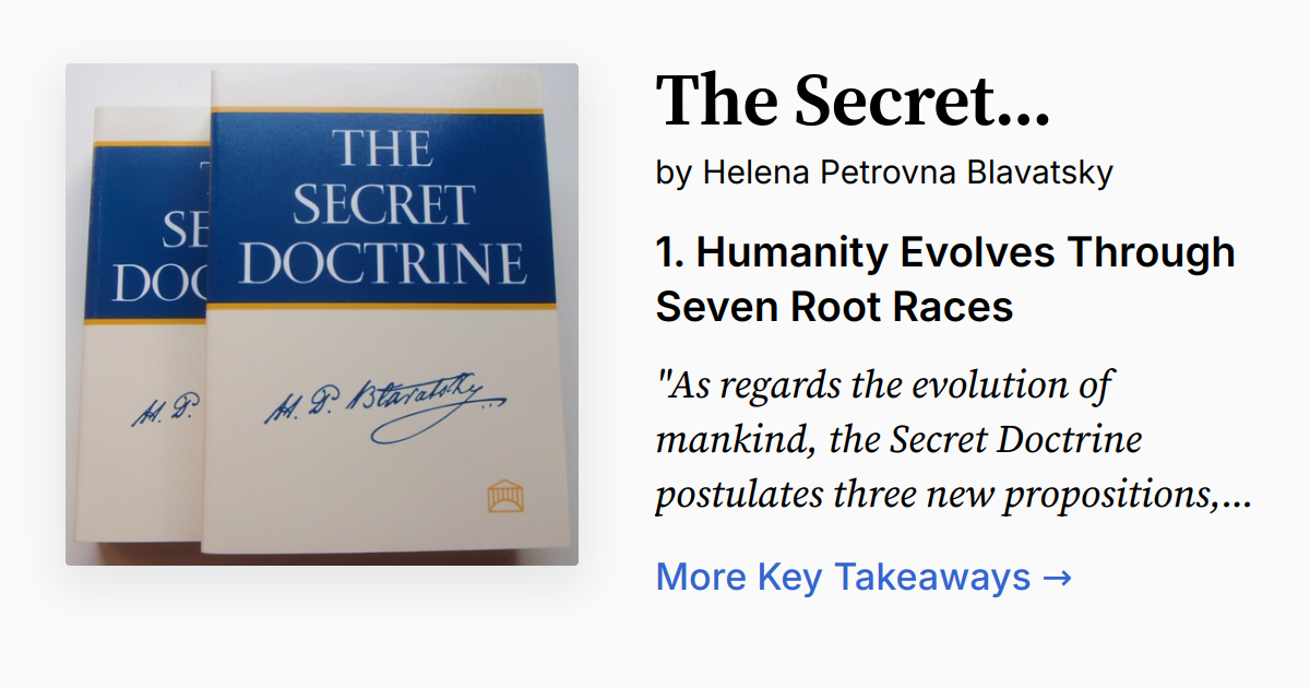 Cover of The Secret Doctrine