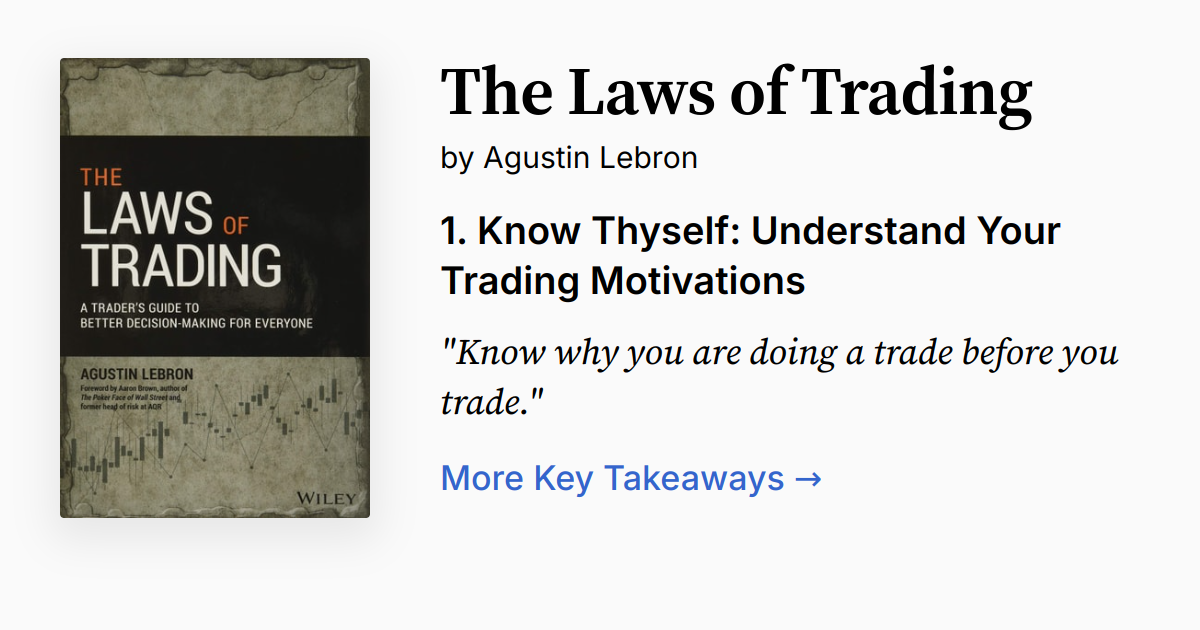 Life Trading Rights The Laws of Trading | Summary, Audio, Quotes, FAQ