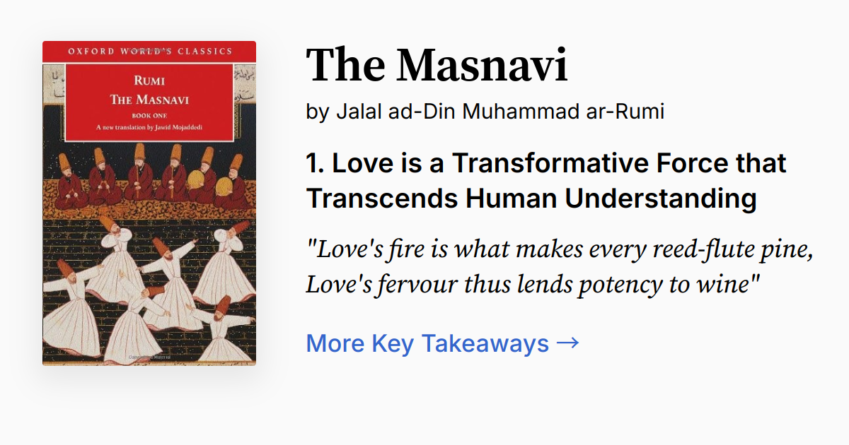Cover of The Masnavi