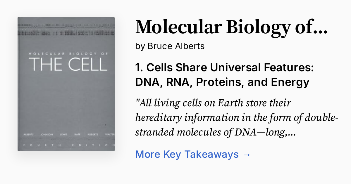 Cover of Molecular Biology of the Cell