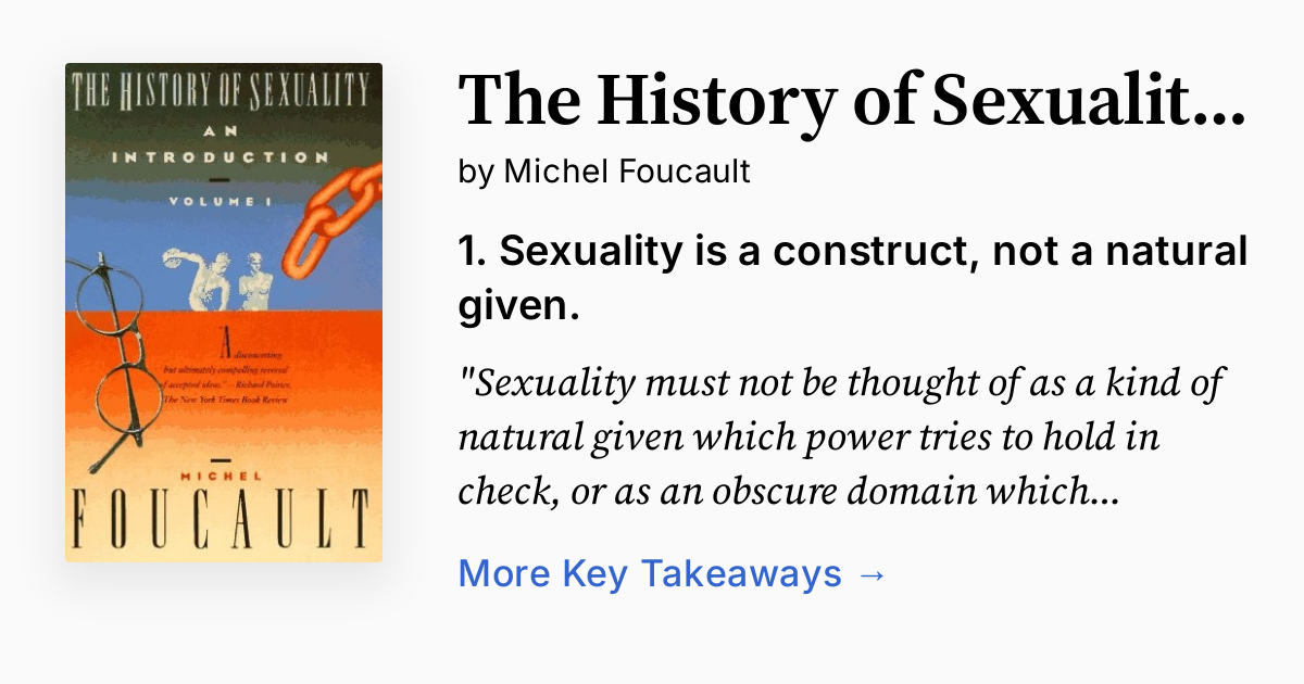Cover of The History of Sexuality, Volume 1
