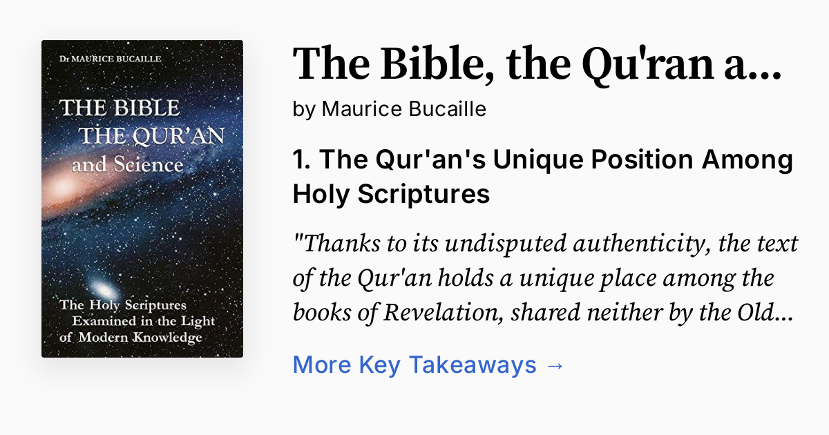 Cover of The Bible, the Qur'an, and Science