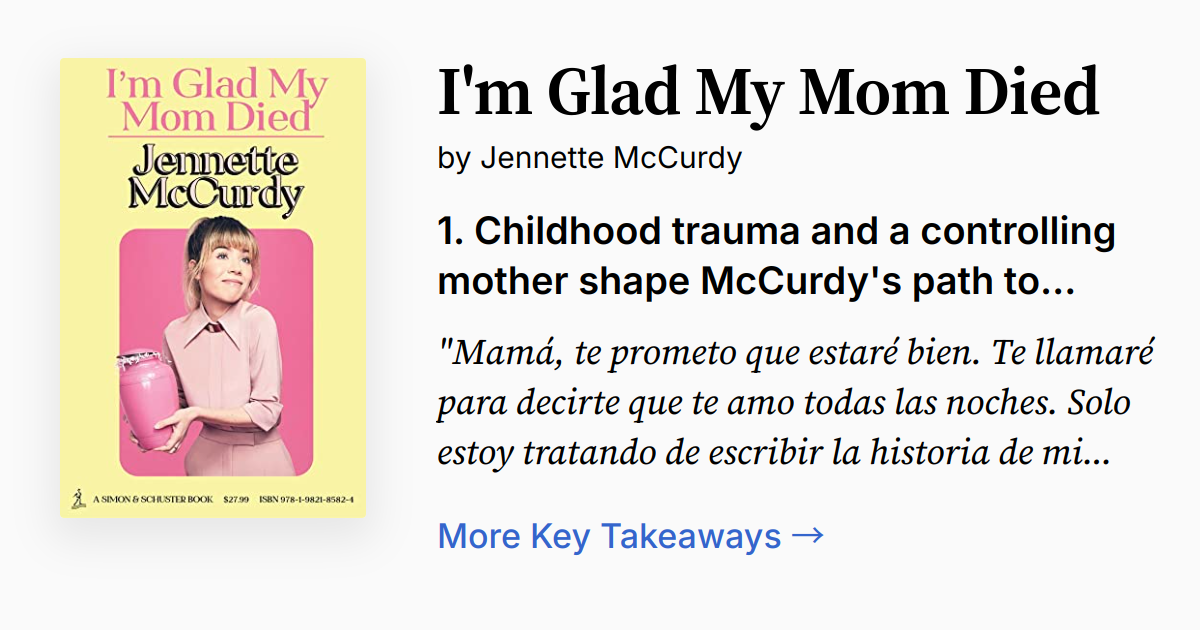 Cover of I'm Glad My Mom Died
