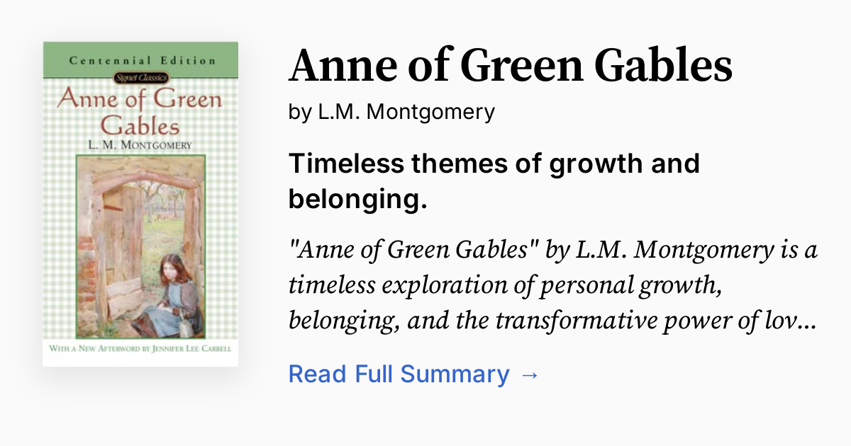 Cover of Anne of Green Gables