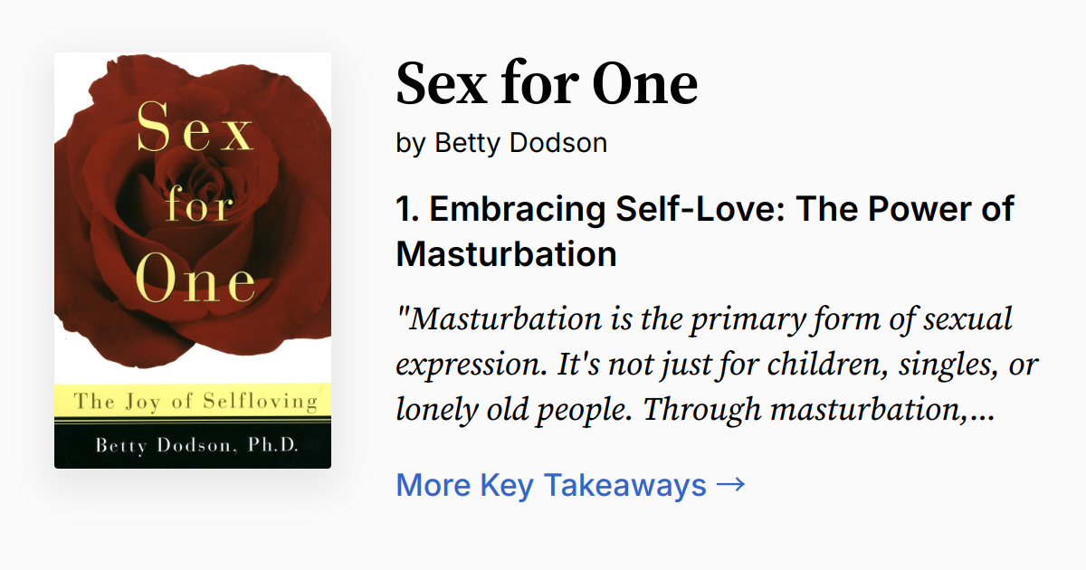 Cover of Sex for One