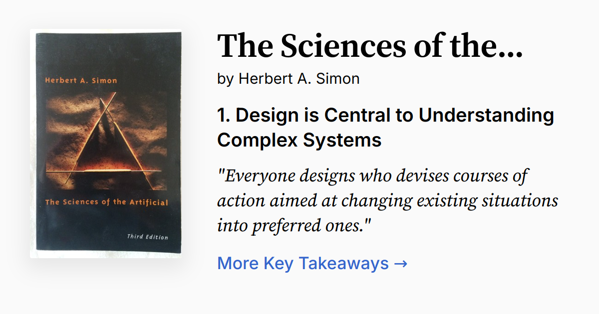 Cover of The Sciences of the Artificial