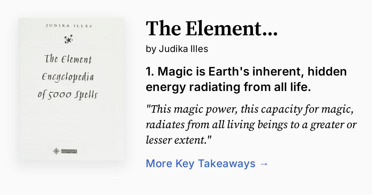 The Element Encyclopedia of 5000 Spells | Summary, Quotes, FAQ, Audio