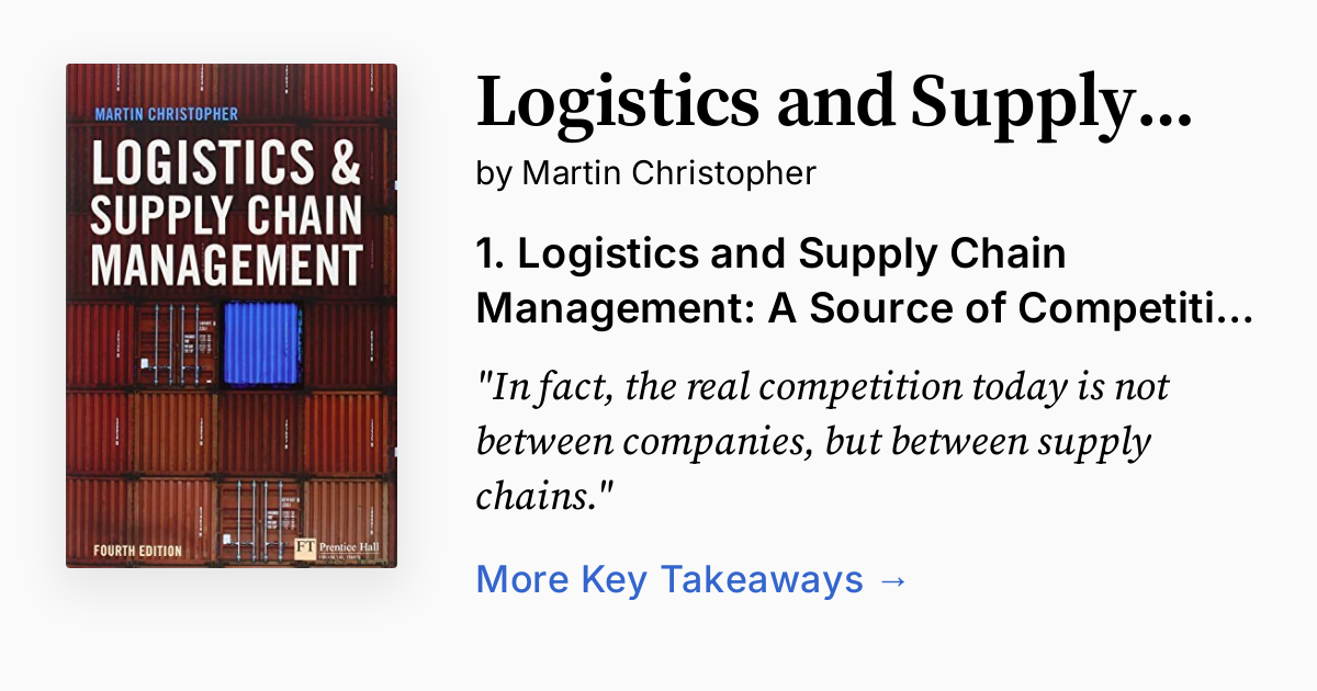 Cover of Logistics and Supply Chain Management
