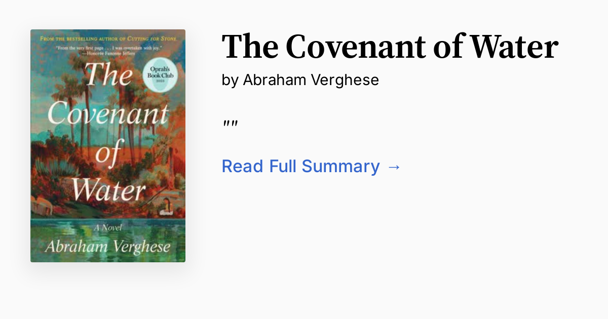 Cover of The Covenant of Water