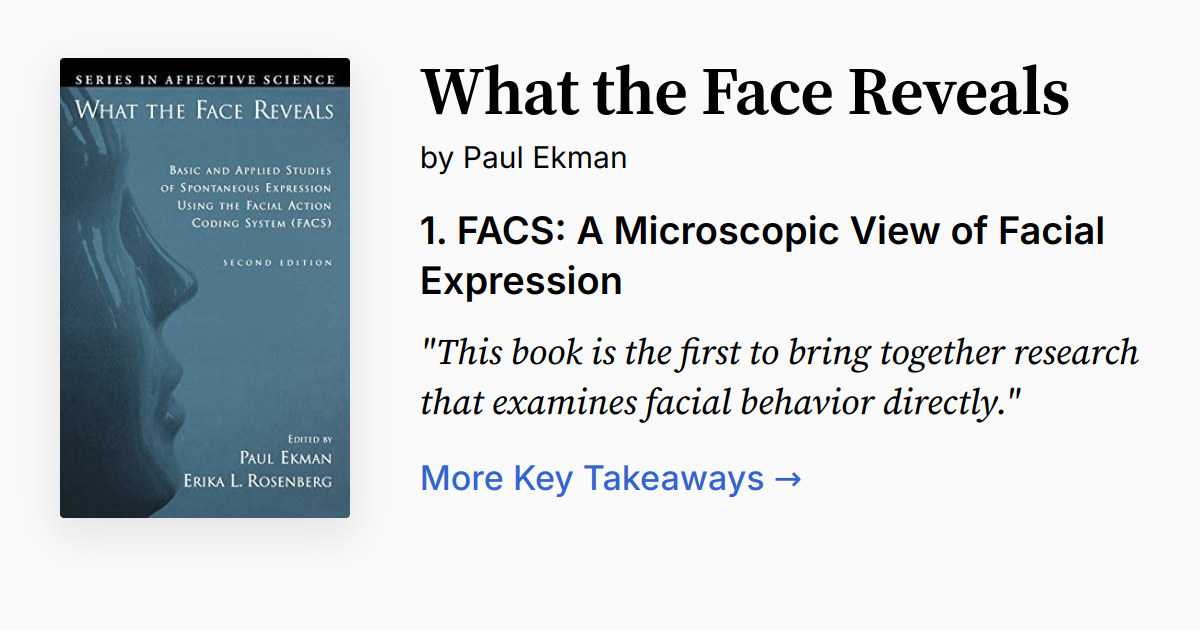 What the Face Reveals | Summary, Audio, Quotes