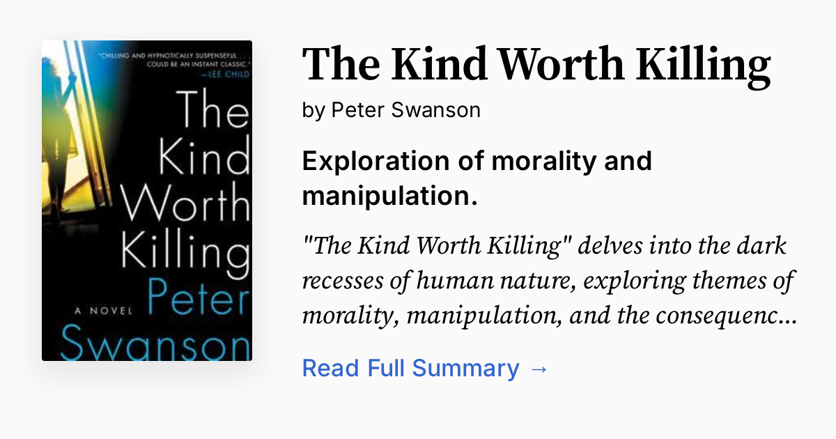 Cover of The Kind Worth Killing
