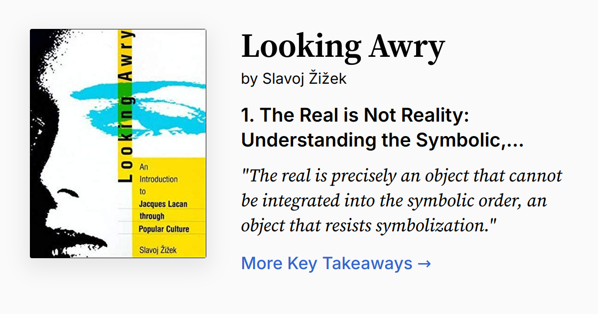 Looking Awry by Slavoj Žižek | Summary, Audio, Quotes, FAQ