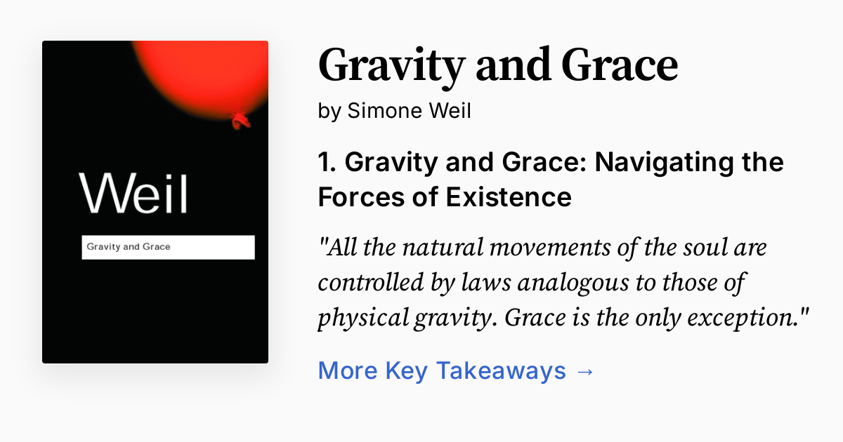 Cover of Gravity and Grace