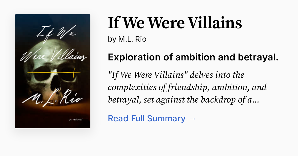 If We Were Villains Summary, Audio, Analysis, FAQ