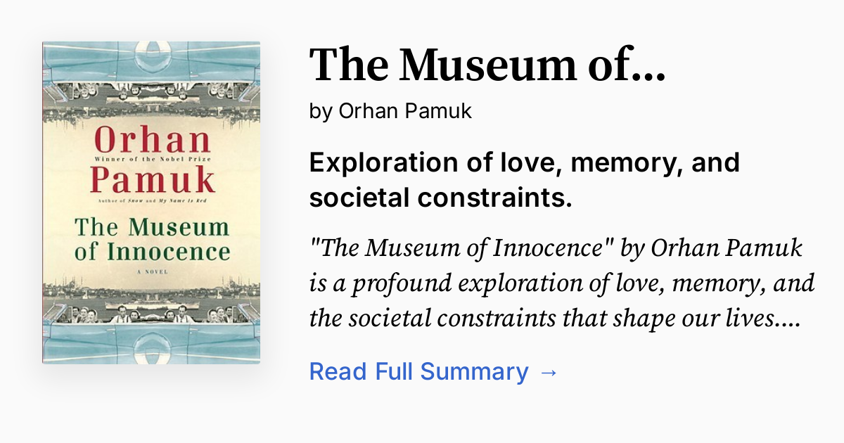 Cover of The Museum of Innocence
