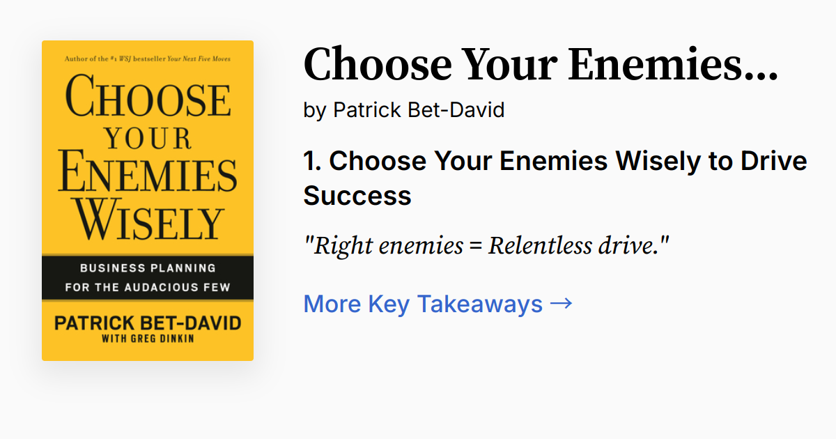 Cover of Choose Your Enemies Wisely