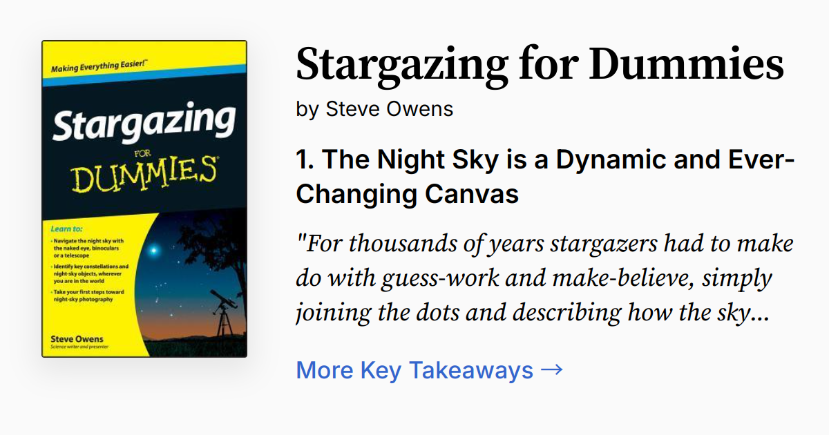 Stargazing for Dummies | Summary, Audio, Quotes, FAQ