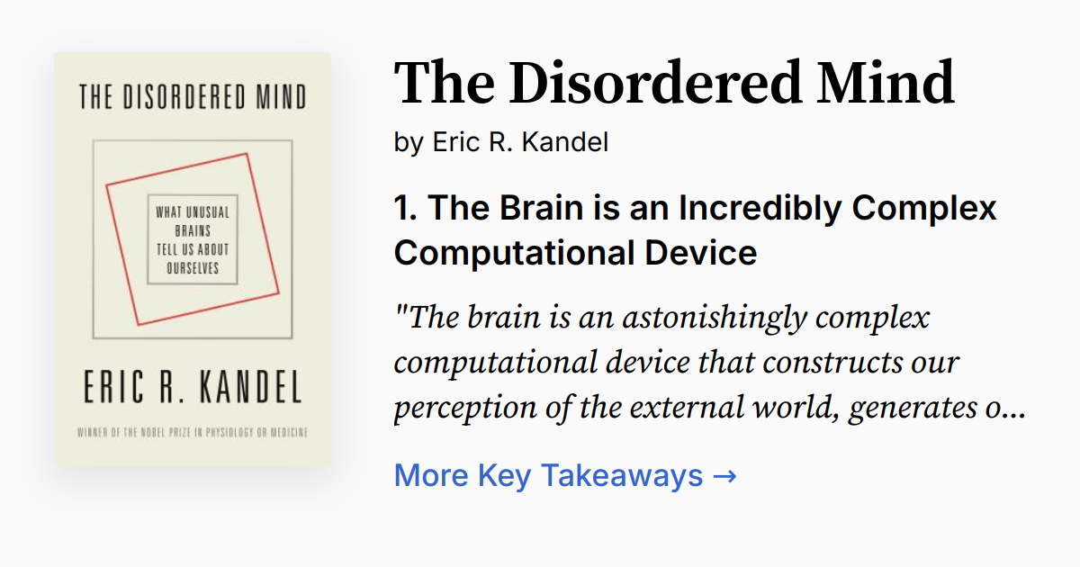 The Disordered Mind | Summary, Quotes, FAQ, Audio
