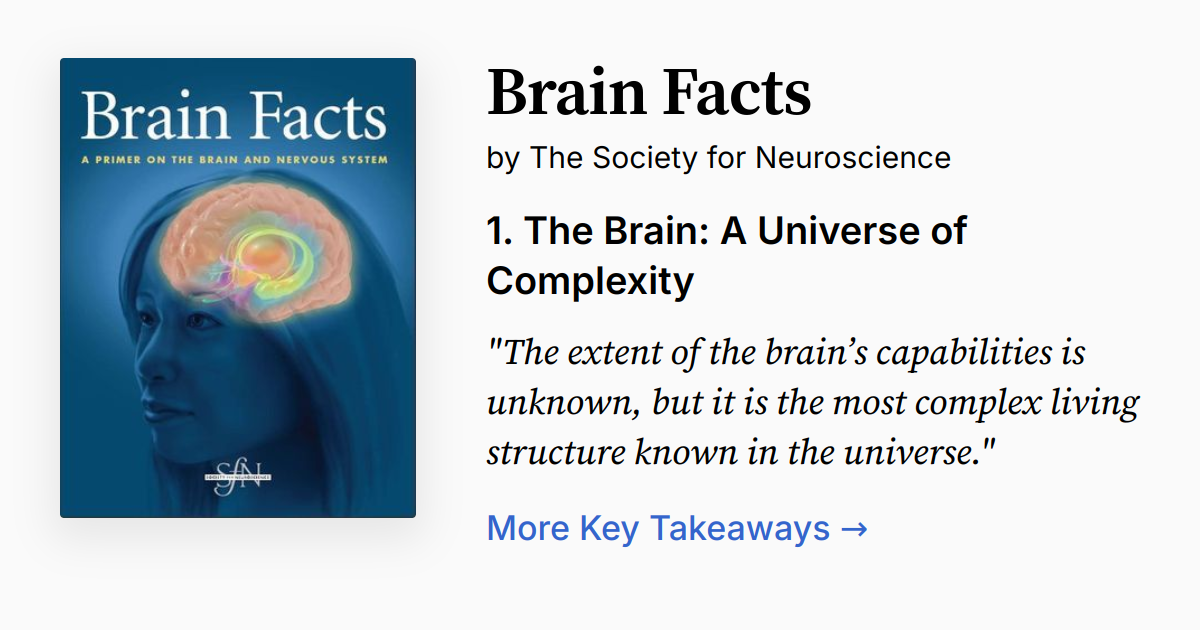 Brain Facts by The Society for Neuroscience | Summary, Audio, Quotes, FAQ